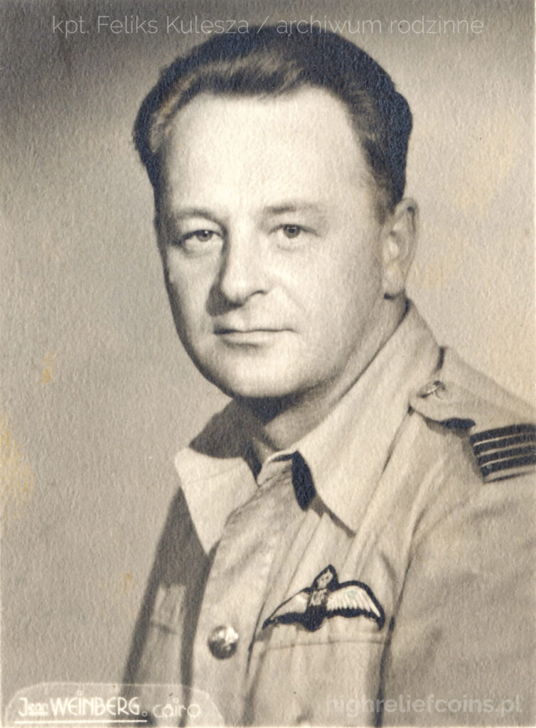 kapitan pilot Feliks Kulesza w mundurze RAF