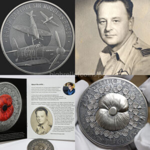 Spitfire Medal, my grandfather and Poppy Coin.