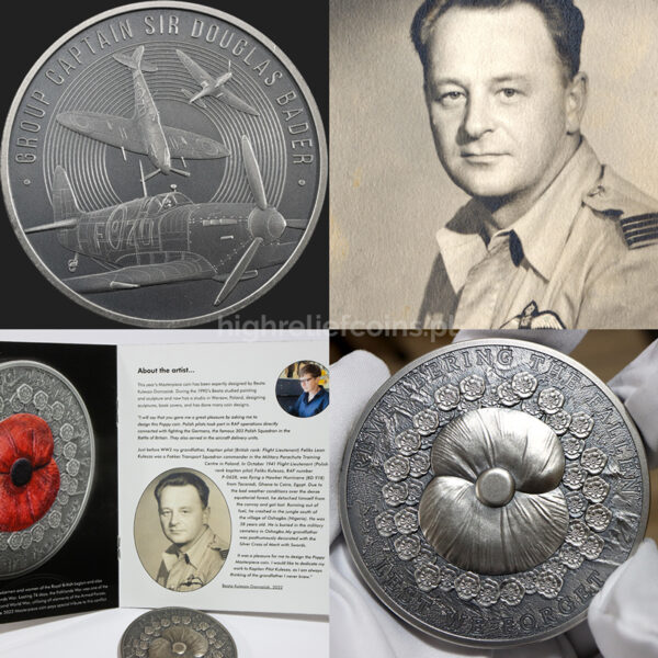 Spitfire Medal, my grandfather and Poppy Coin.